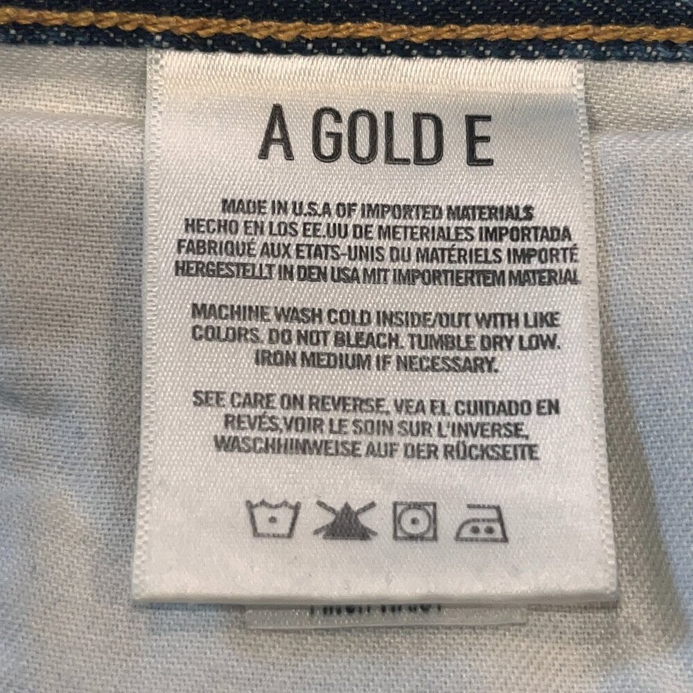 AGOLDE LOS ANGELES PREMIUM PINCH WAIST MADE IN USA DISTRESSED BLOWN KNEE JEANS - Picture 11 of 16